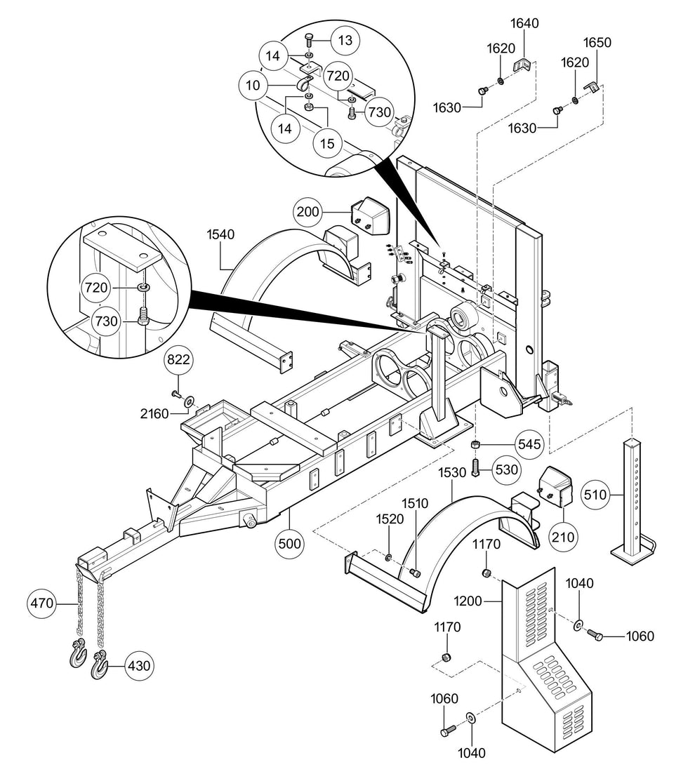 LS300GK Frame Assembly Parts