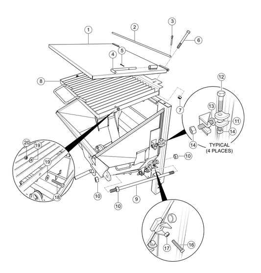 LS300P Hopper Attachment Assembly Parts