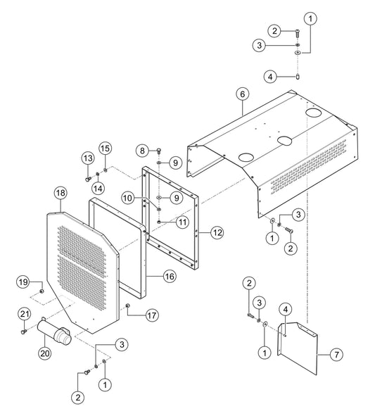 LS300P Engine Cover Assembly Parts