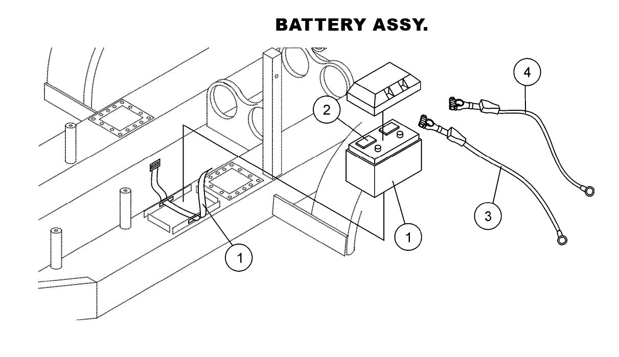 Battery Assembly Parts-LS-40,  LS-40TD,  LS-50TD DEUTZ F4L2011, BF4L2011 Diesel Engine