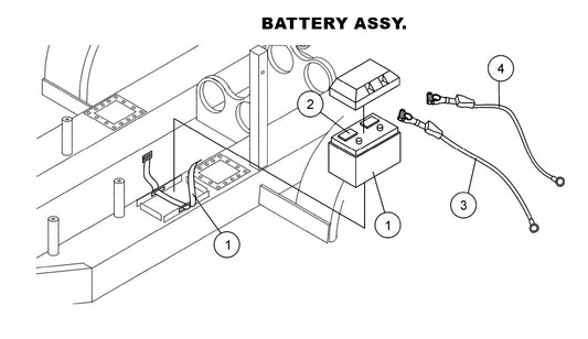 Battery Assembly Parts-LS-40,  LS-40TD,  LS-50TD DEUTZ F4L2011, BF4L2011 Diesel Engine