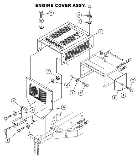 Engine Cover Assembly Parts-LS-40,  LS-40TD,  LS-50TD DEUTZ F4L2011, BF4L2011 Diesel Engine