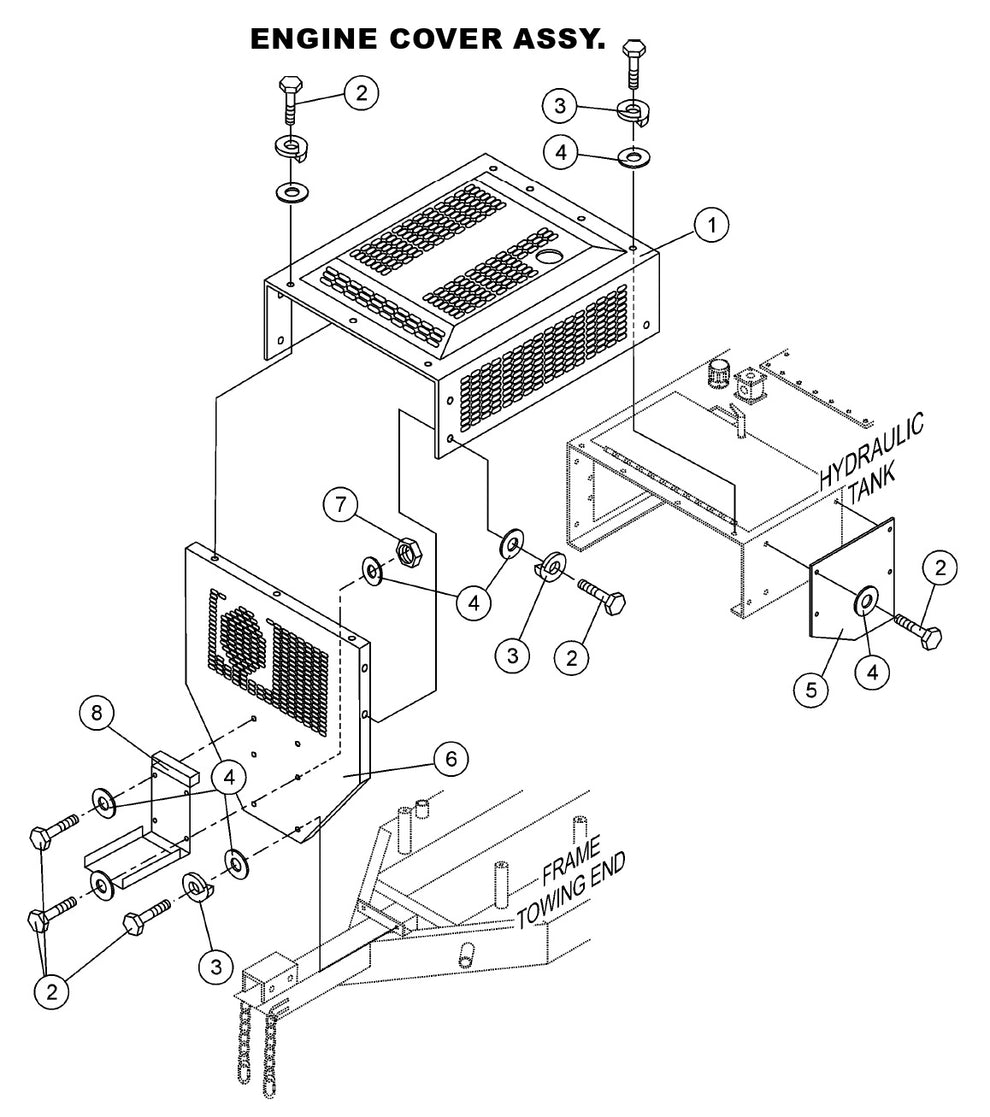 Engine Cover Assembly Parts-LS-40,  LS-40TD,  LS-50TD DEUTZ F4L2011, BF4L2011 Diesel Engine