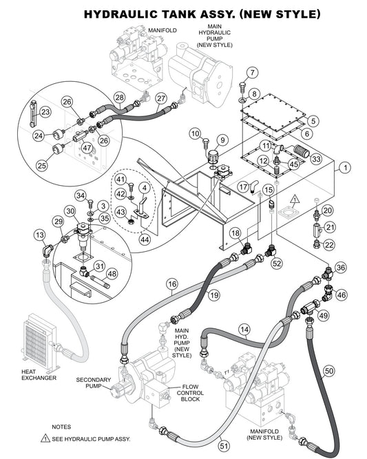 Hydraulic Tank  Assembly (New Style) Parts-LS-40,  LS-40TD,  LS-50TD DEUTZ F4L2011, BF4L2011 Diesel Engine