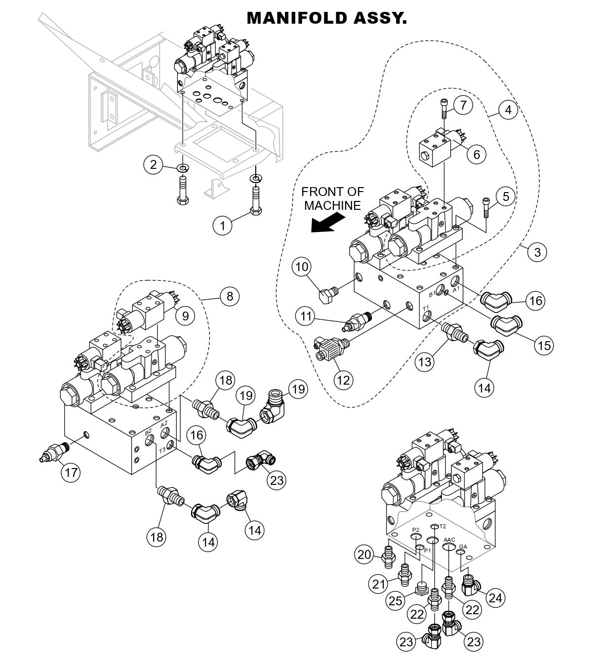 Mainfold Assembly Parts-LS-40,  LS-40TD,  LS-50TD DEUTZ F4L2011, BF4L2011 Diesel Engine
