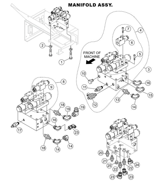 Mainfold Assembly Parts-LS-40,  LS-40TD,  LS-50TD DEUTZ F4L2011, BF4L2011 Diesel Engine