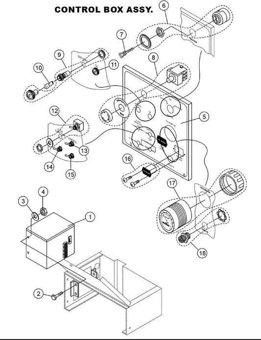 Control Box Assembly Parts-LS-40,  LS-40TD,  LS-50TD DEUTZ F4L2011, BF4L2011 Diesel Engine