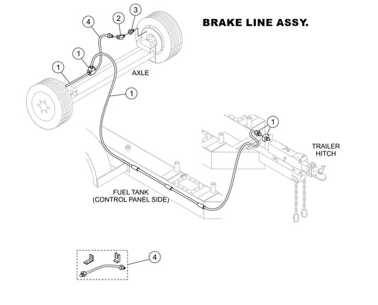 Brake Line Assembly Parts-LS400, LS500 DEUTZ F4L2011, BF4L2011 Diesel Engine