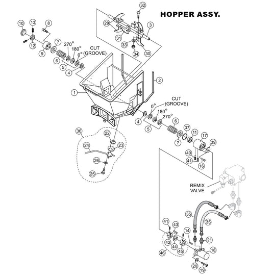 Hopper Assembly Parts-LS400, LS500 DEUTZ F4L2011, BF4L2011 Diesel Engine
