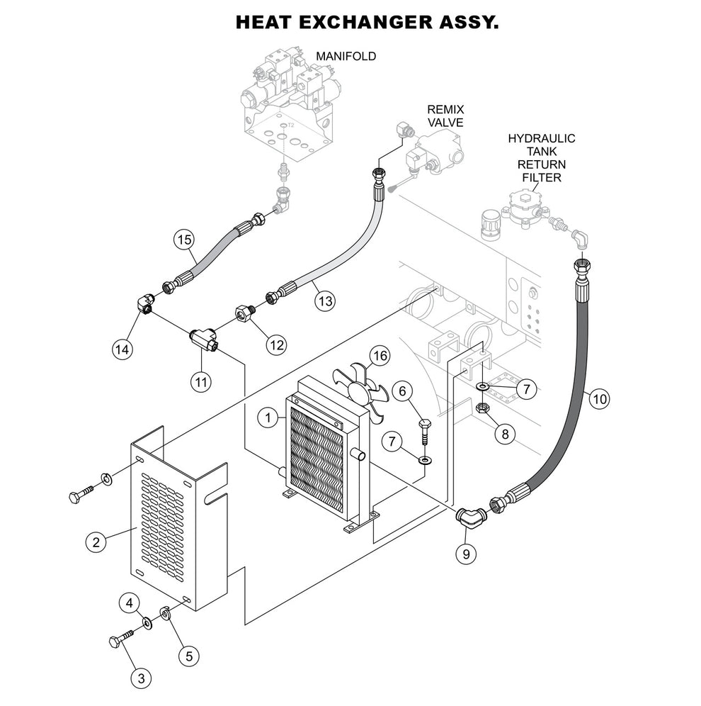 Heat Exchanger Assembly Parts-LS400, LS500 DEUTZ F4L2011, BF4L2011 Diesel Engine