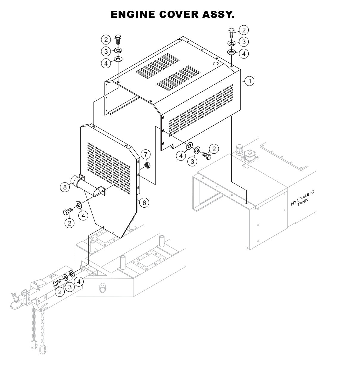 Engine Cover Assembly Parts-LS400, LS500 DEUTZ F4L2011, BF4L2011 Diesel Engine