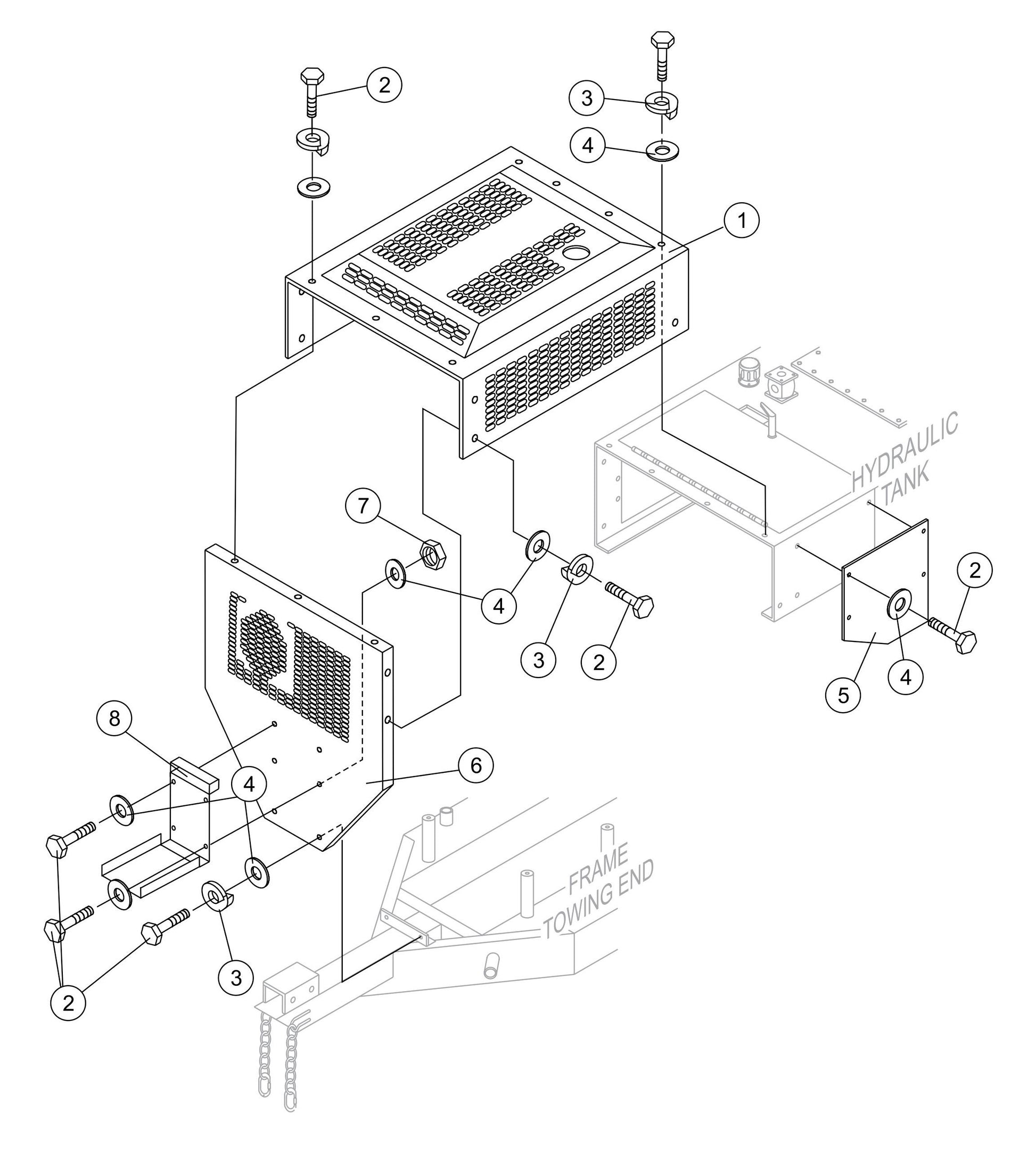 LS-60TD Engine Cover Assembly Parts