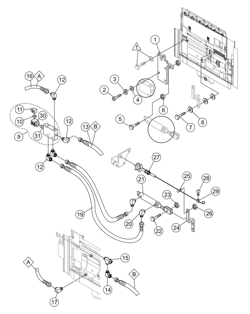 LS-60TD Throttle Assembly Parts