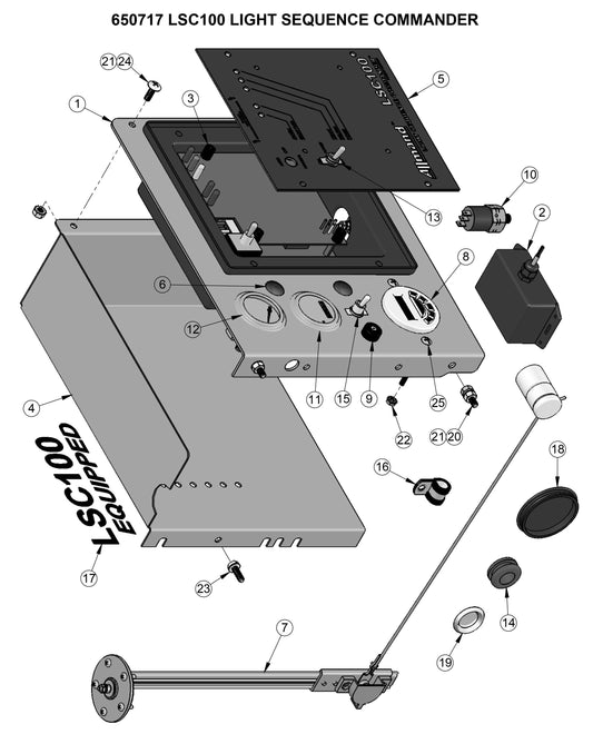 V-Series Maxi-Lite 7.5-8KW-LSC100 Light Sequence Commander Parts By Allmand