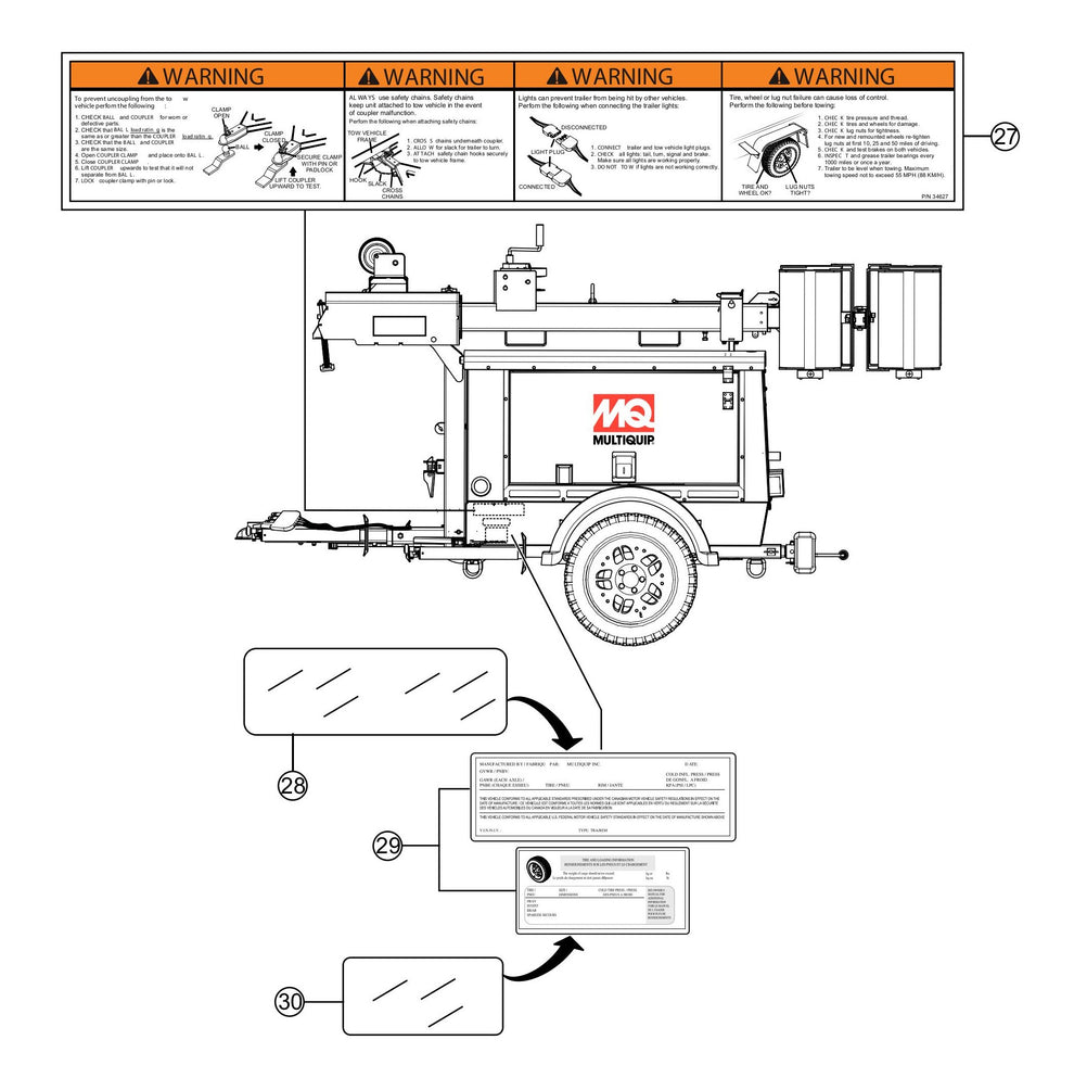LT6K5 50 HZ Nameplate and Decals Assembly-4 Parts