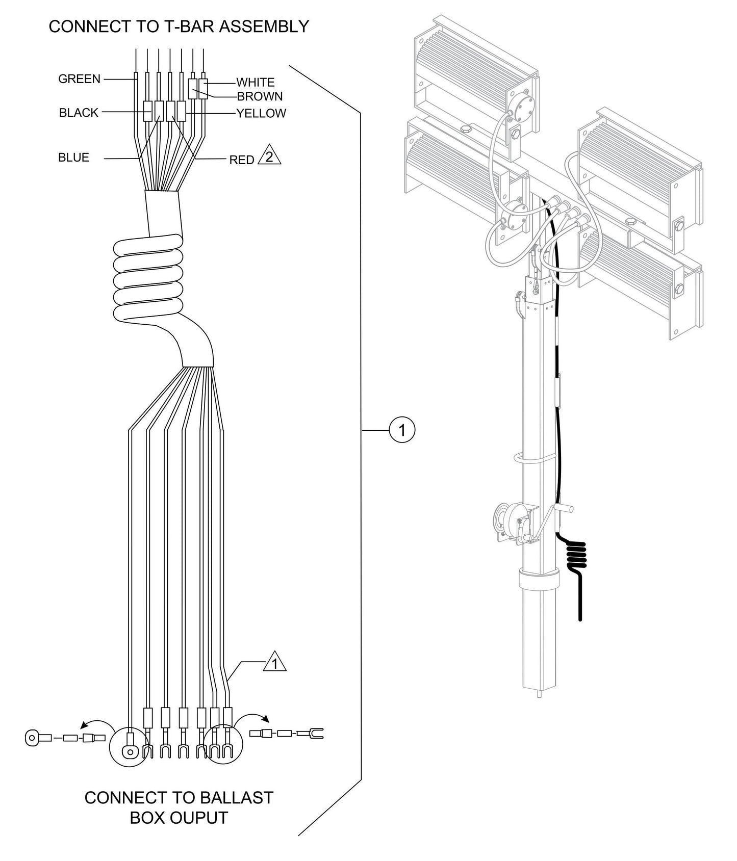 LT6K5 50 HZ Coil Cord Assembly Parts By Multiquip