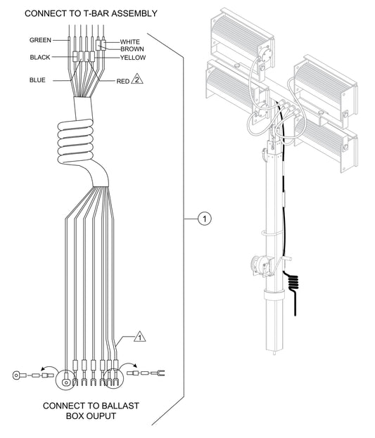 LT6K5 50 HZ Coil Cord Assembly Parts By Multiquip