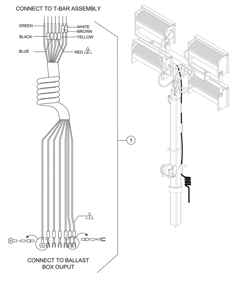 LT6K5 50 HZ Coil Cord Assembly Parts By Multiquip