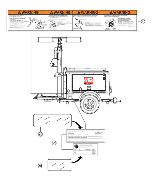LT6KV 60 HZ Nameplate and Decals Assembly-4 Parts