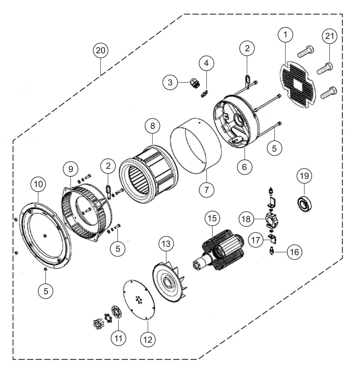LT6KV 60 HZ Generator Assembly Parts By Multiquip