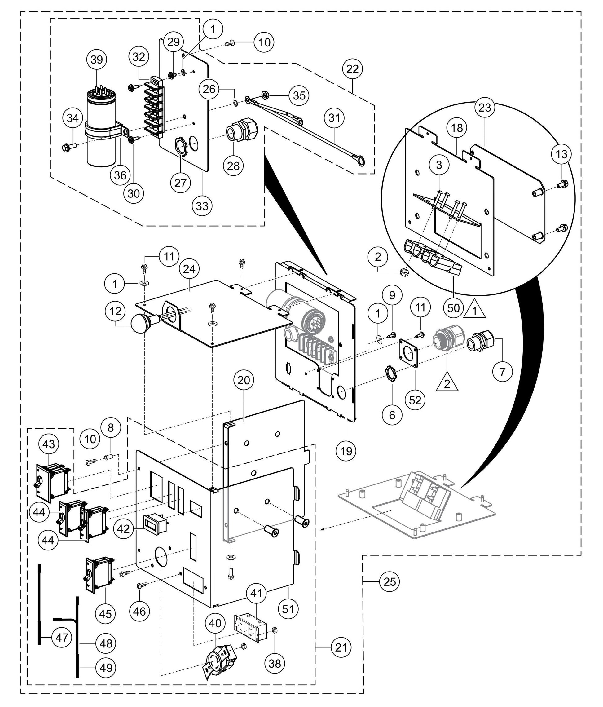 LT6KV 60 HZ Control Panel Assembly-1 Parts