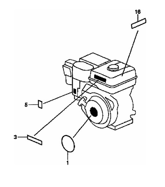 T30H HONDA GX240K1PMT2 Engine Labels Assembly Parts By Multiquip