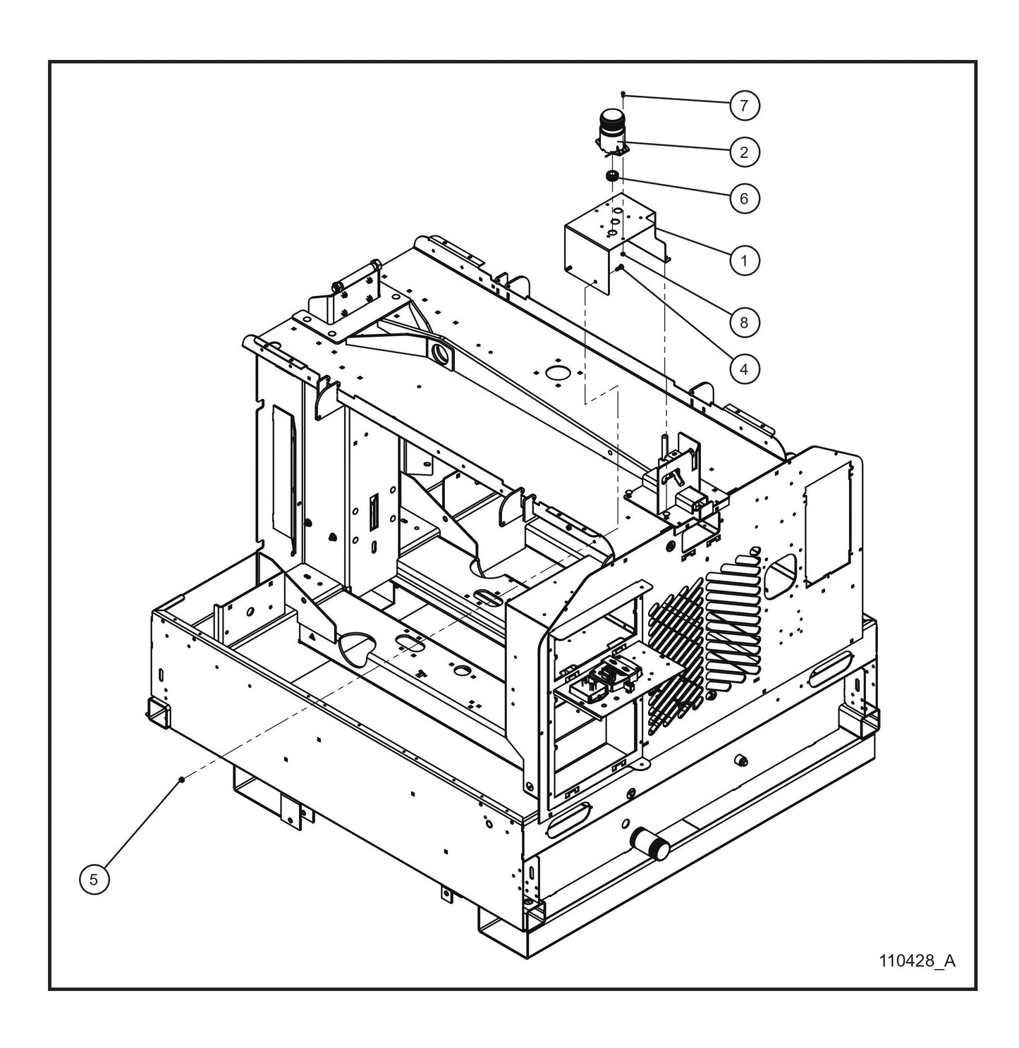 Laydown Tower Low Fuel Beacon Parts By Allmand