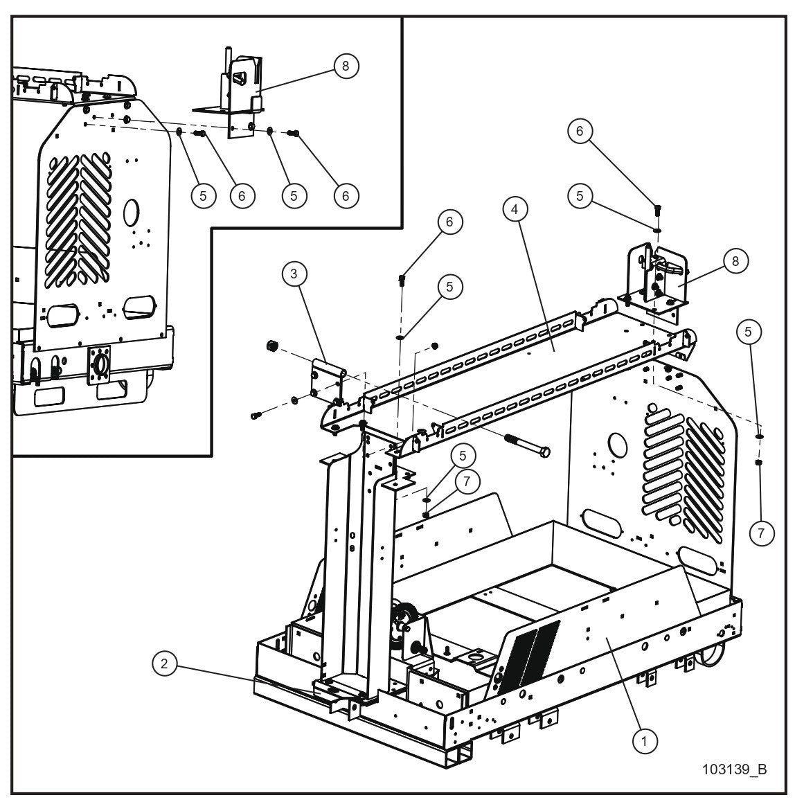 V Series Night-Lite Pro II Laydown Tower Trailer Group (1 of 2) Parts By Allmand