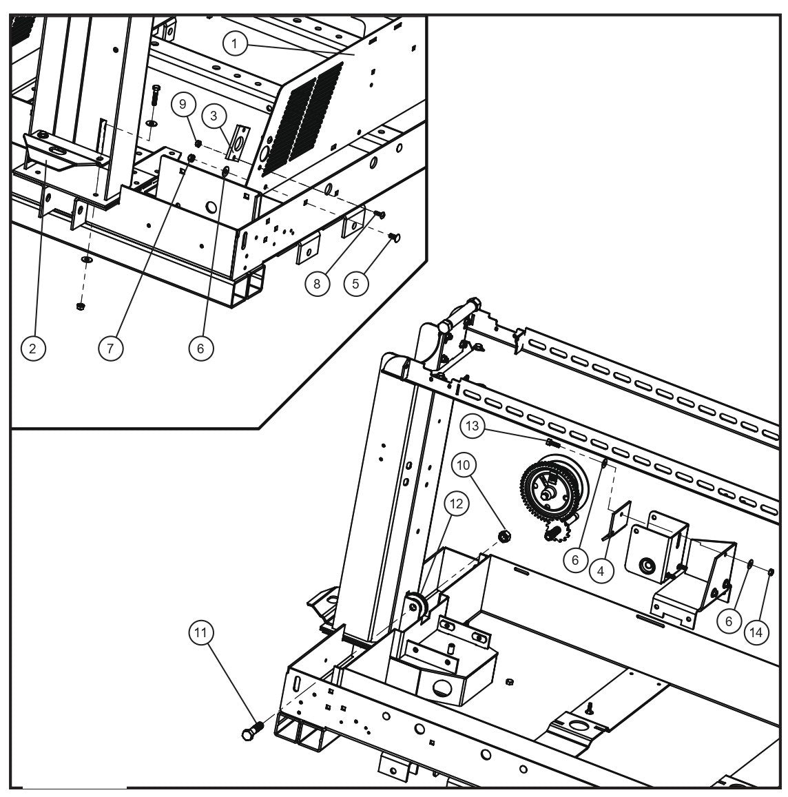 V Series Night-Lite Pro II Laydown Tower Trailer Group (2 of 2) Parts By Allmand