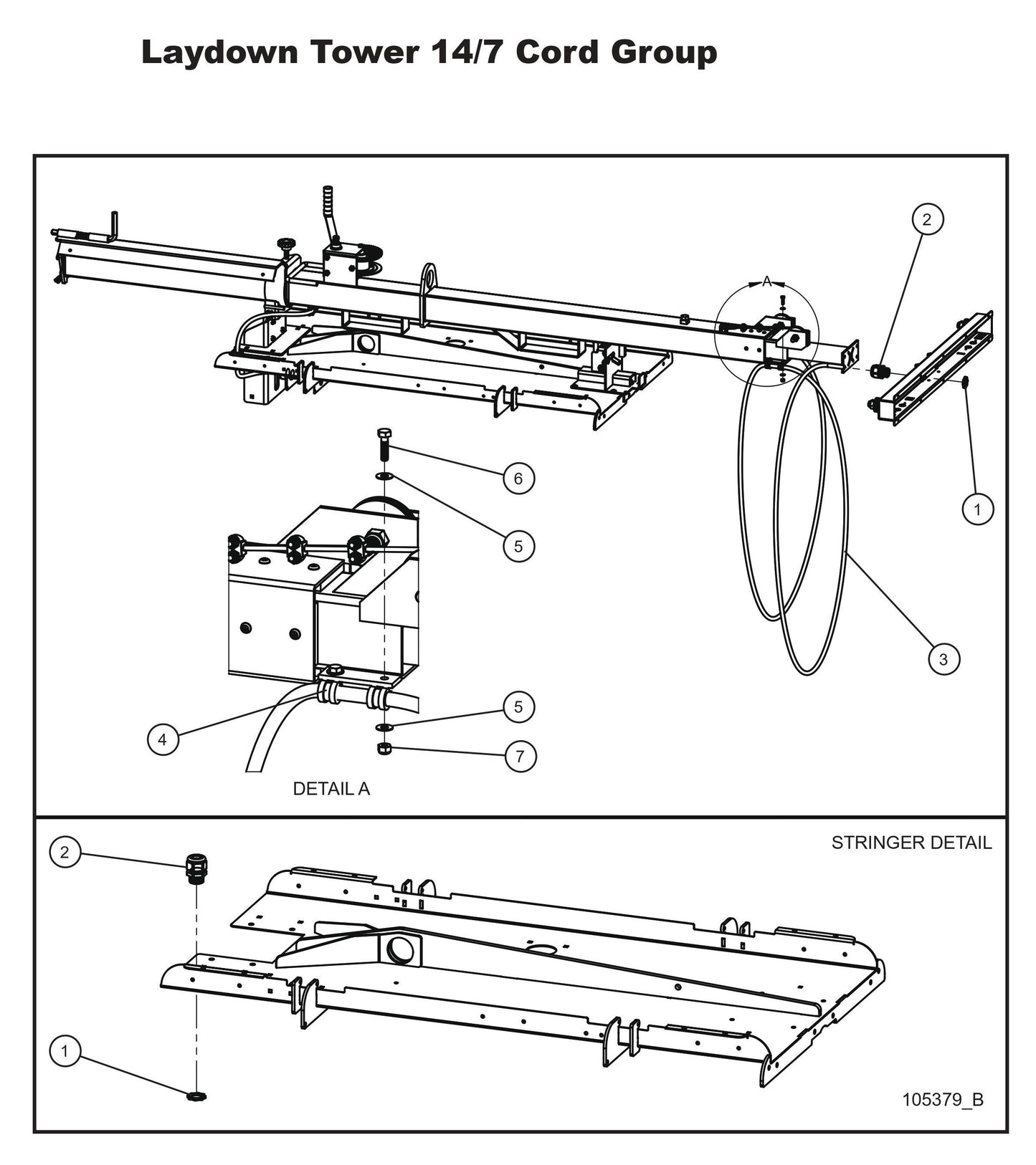 Laydown Tower 14/7 Cord Group Parts By Allmand