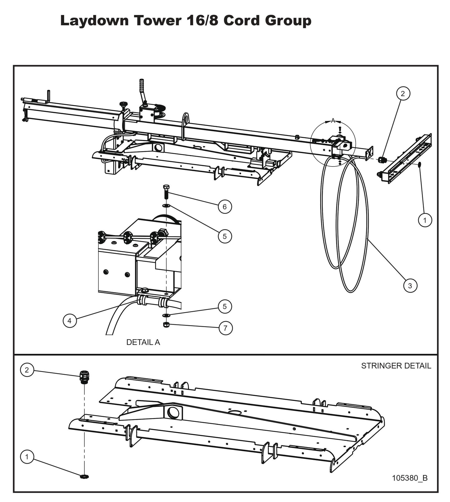 Laydown Tower 16/8 Cord Group Parts By Allmand