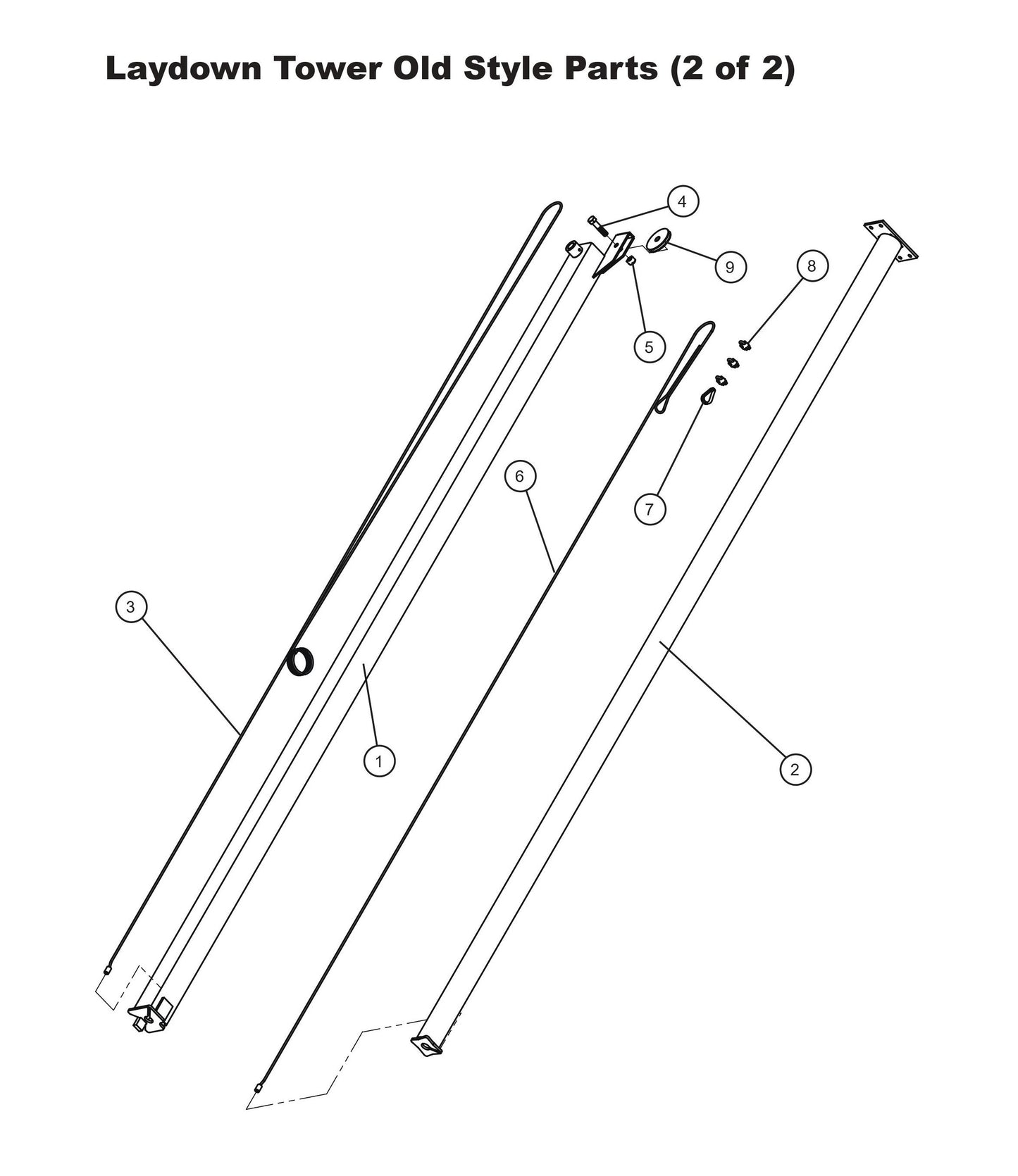 Laydown Tower Old Style Parts 2 Parts By Allmand