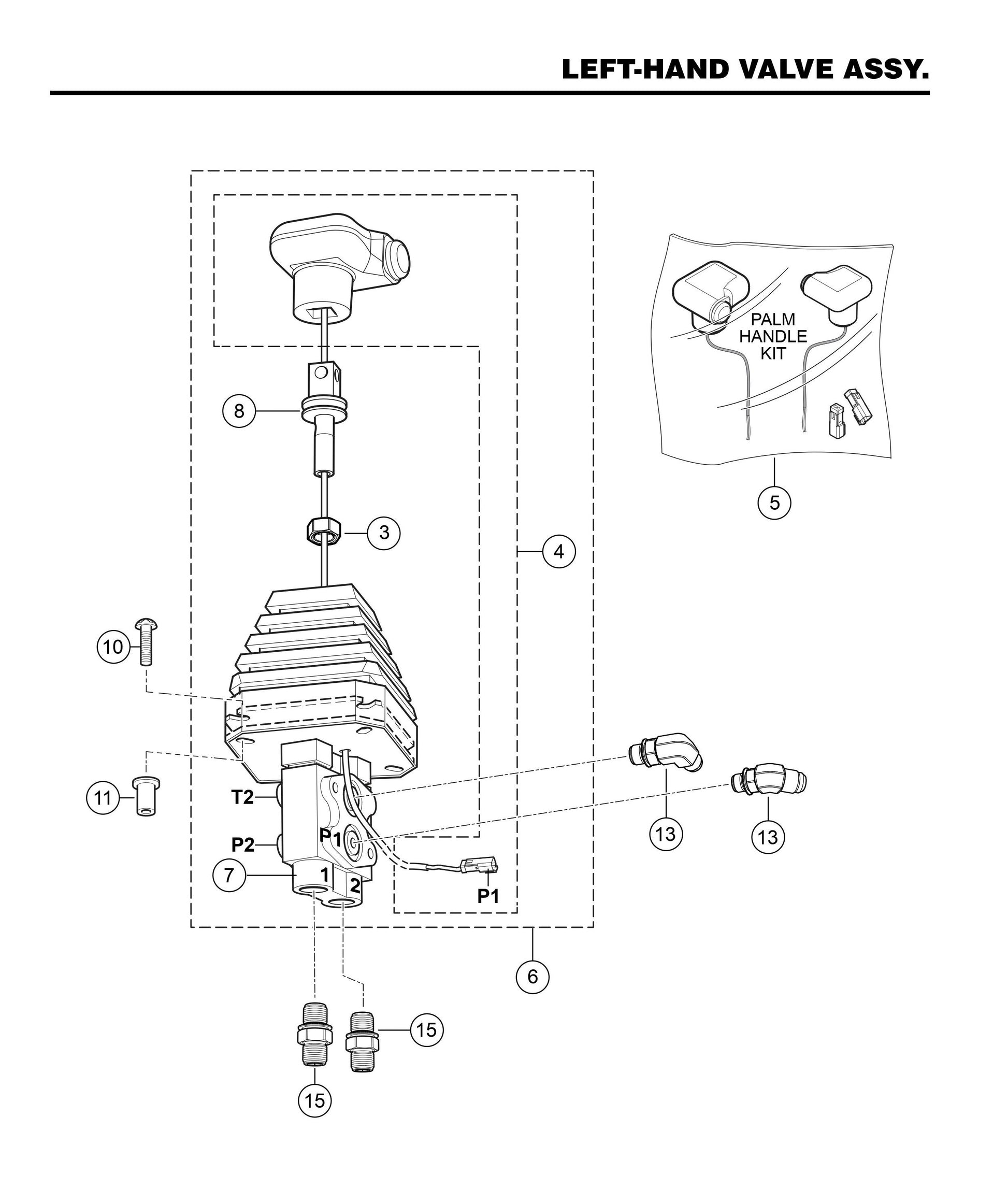 HHXDF4 HHXDF5 Left-Hand Valve Assembly