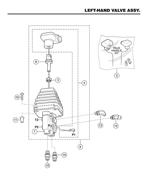 HHXDF4 HHXDF5 Left-Hand Valve Assembly