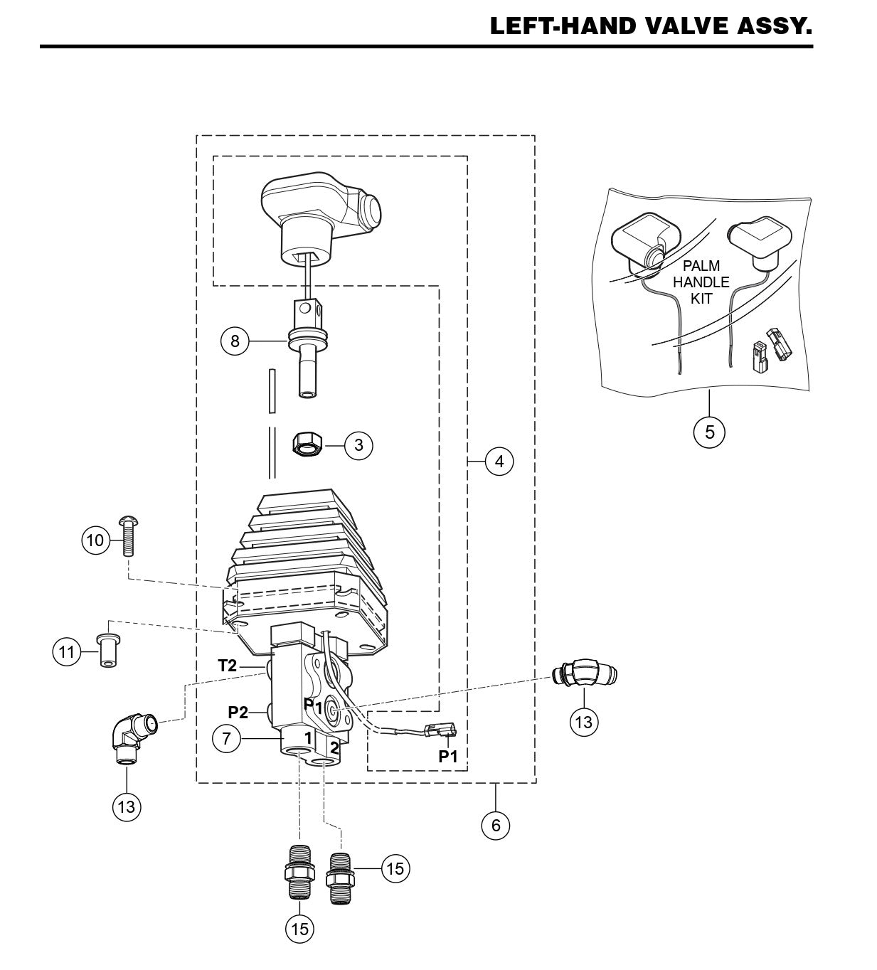 HTX6H Left-Hand Valve Assembly