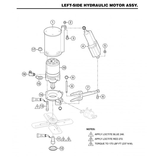 LD6 Left-Side Hydraulic Motor Assembly
