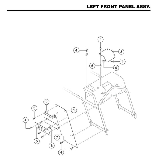 HTXD6I Left Front Panel Assembly