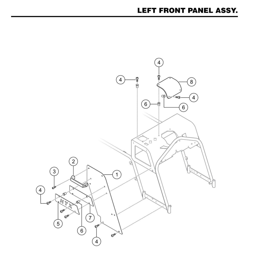 HTXD6I Left Front Panel Assembly