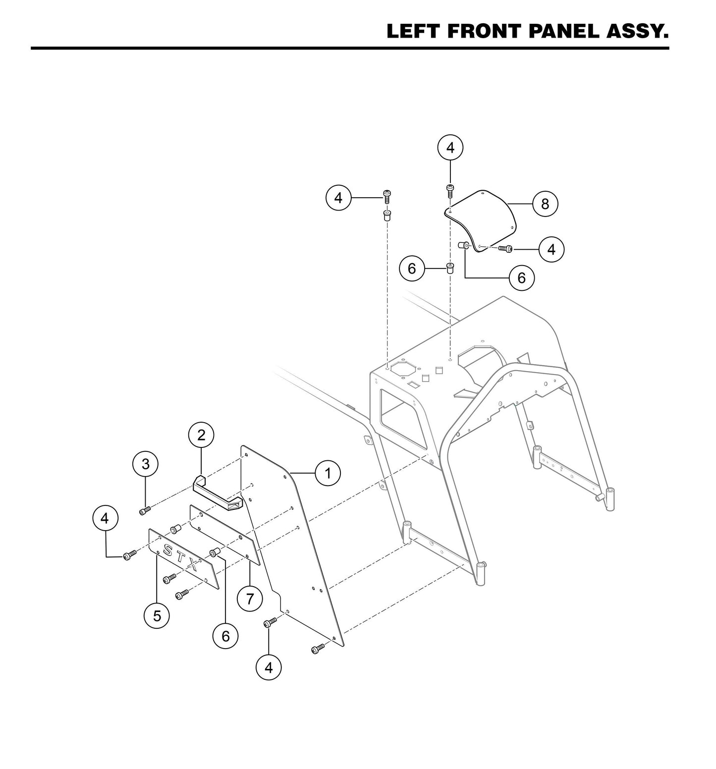STXD6I Left Front Panel Assembly