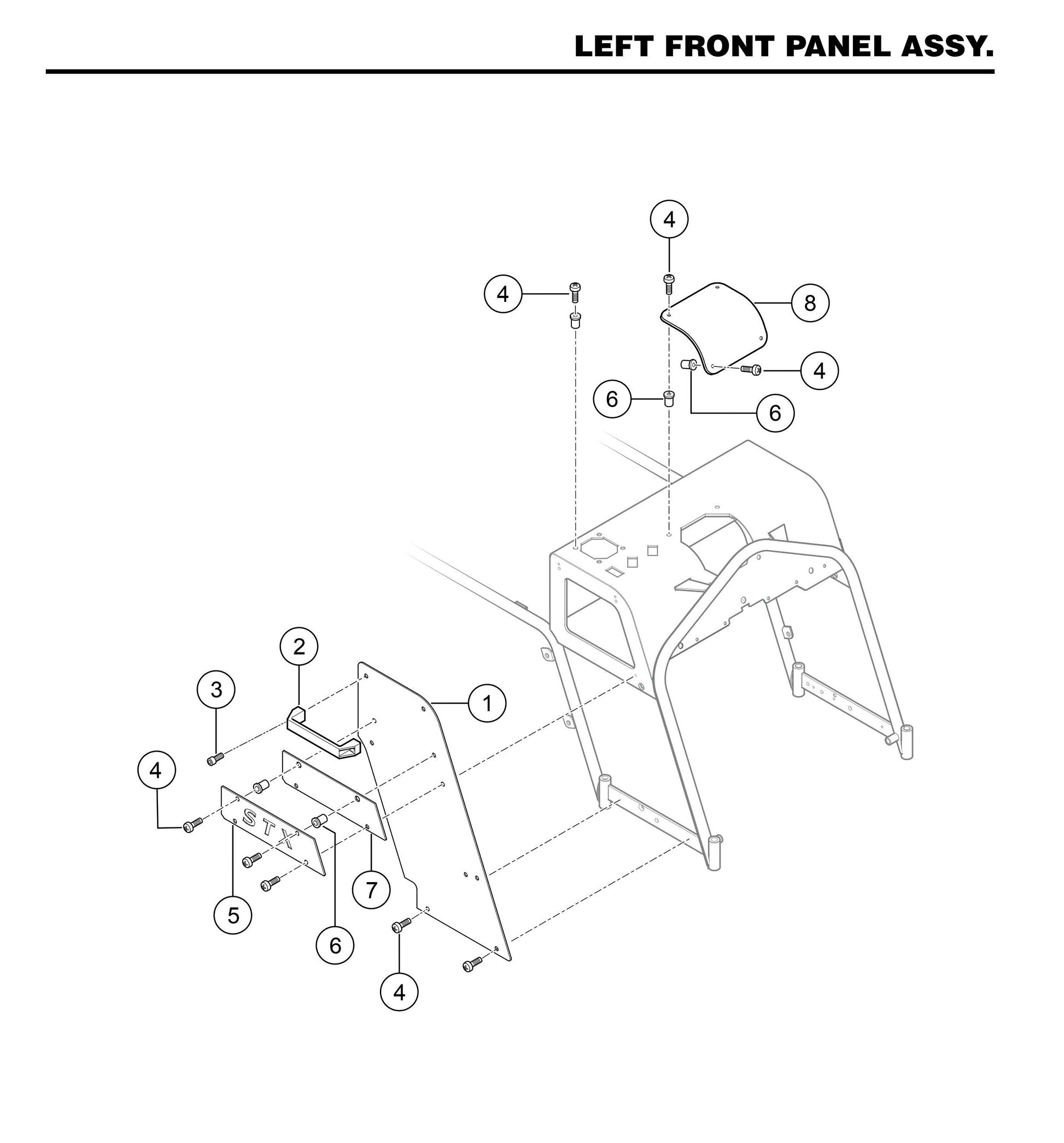 STXD6I Left Front Panel Assembly