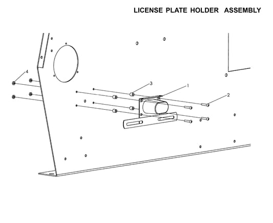 Maxi-Lite Laydown 15-20KW-License Plate Holder Assembly Parts By Allmand