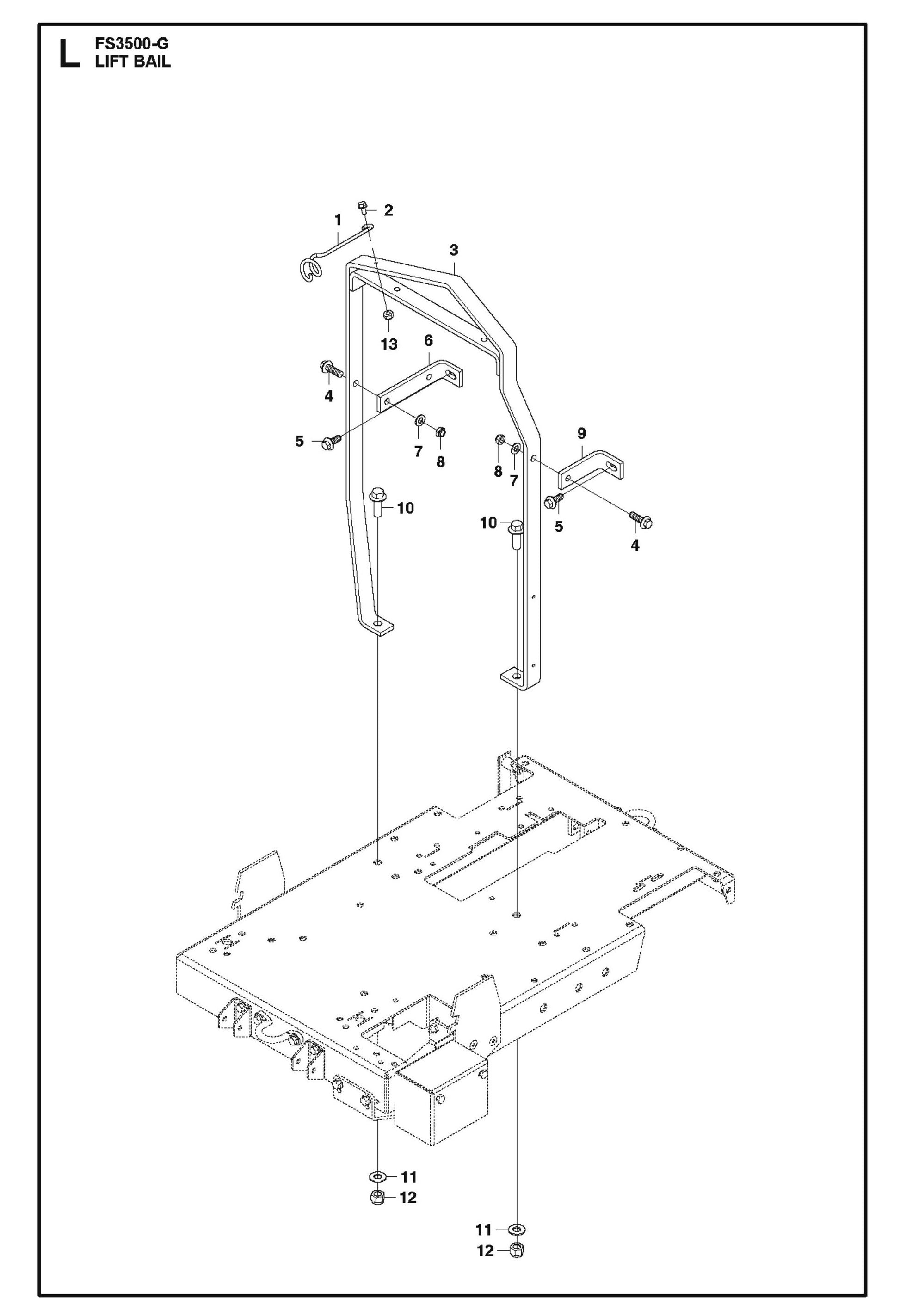 Lift Bail for FS3500 G II By Husqvarna