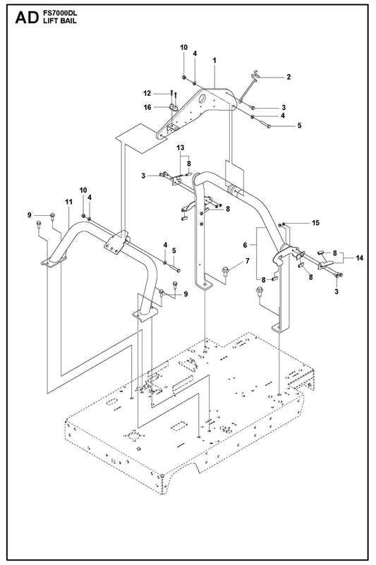 Lift Bail Parts for FS7000 DL By Husqvarna