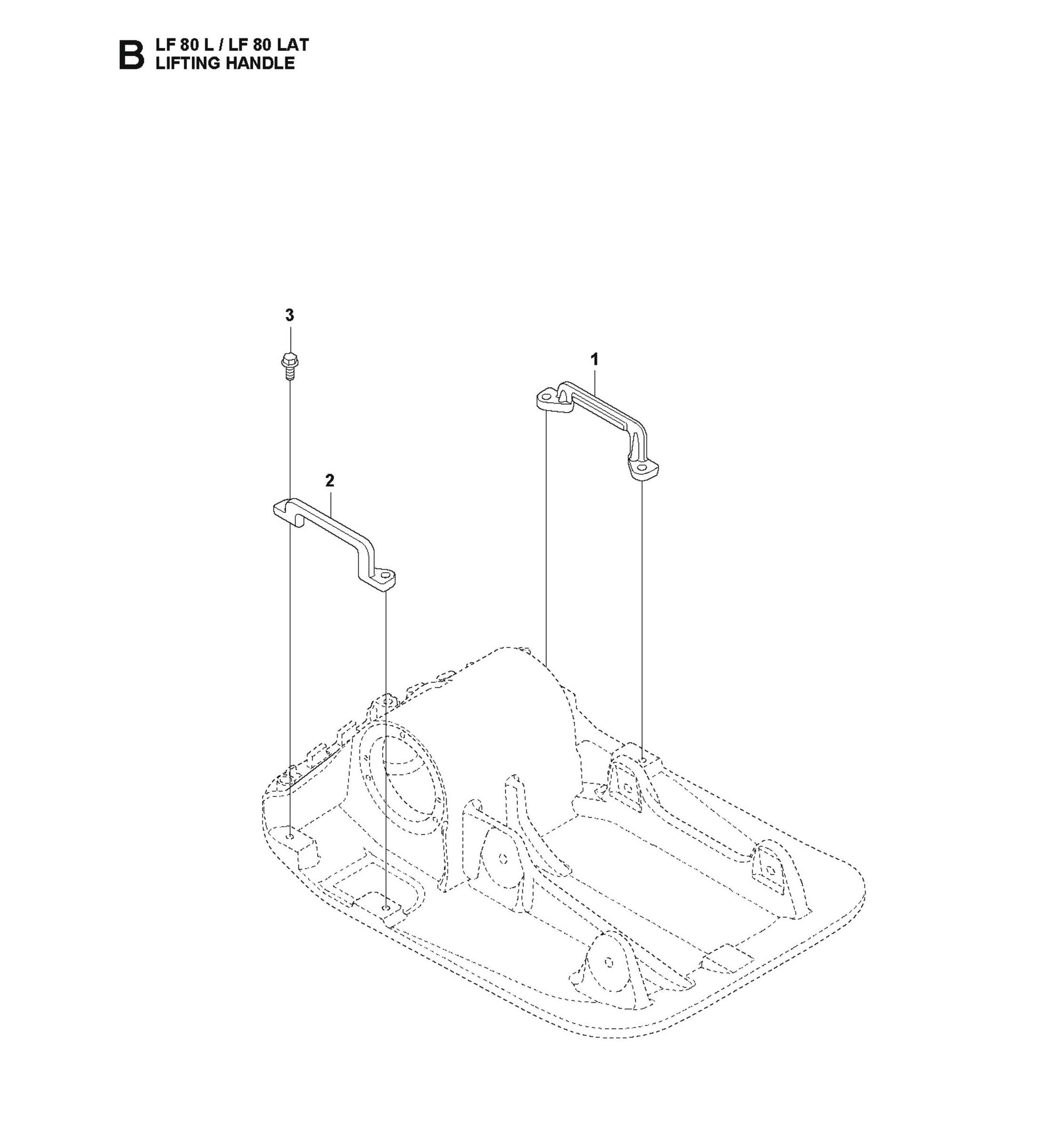 Lifting Handle Parts For LF 80 L By Husqvarna