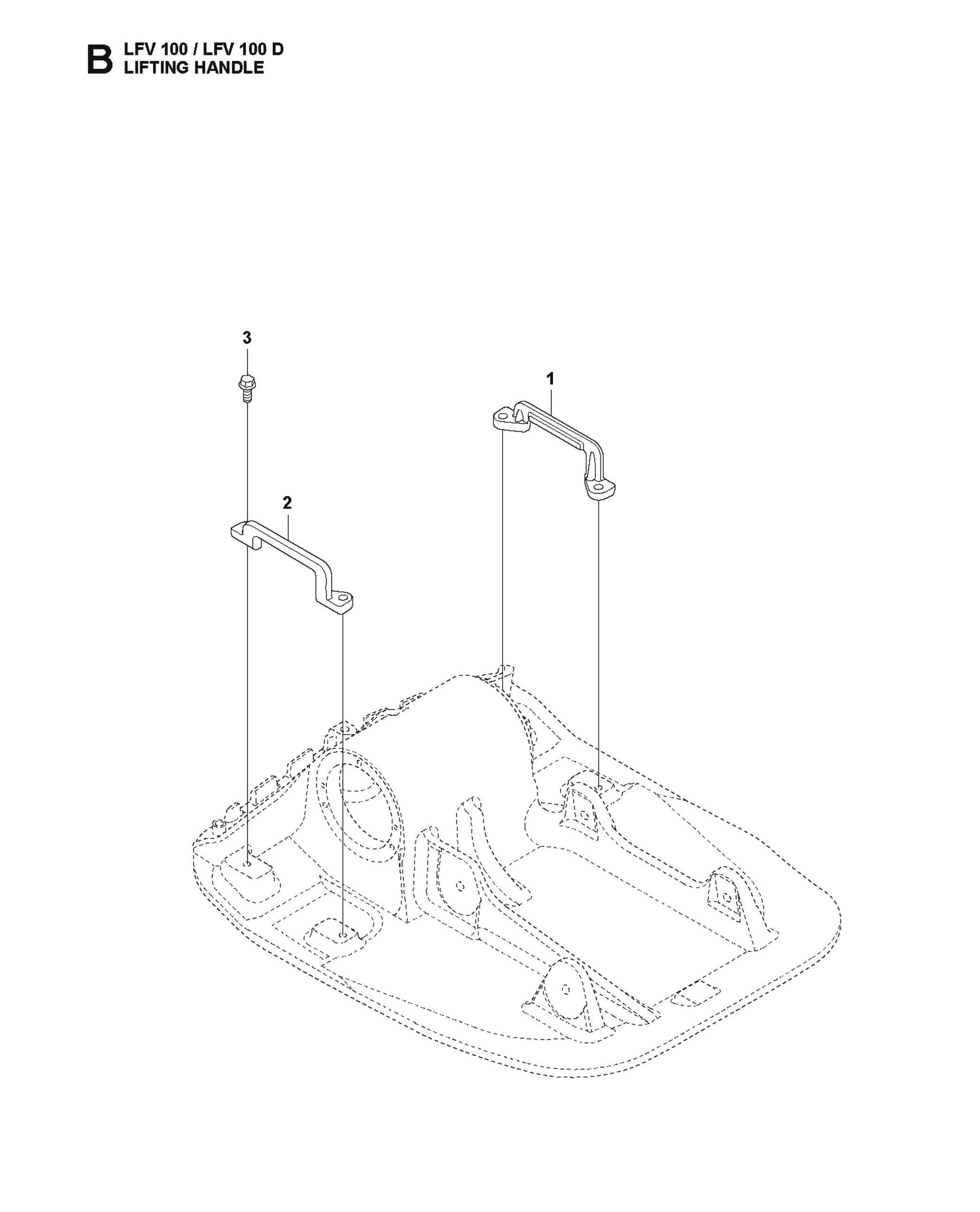 Lifting Handle Parts For LFV 100 By Husqvarna