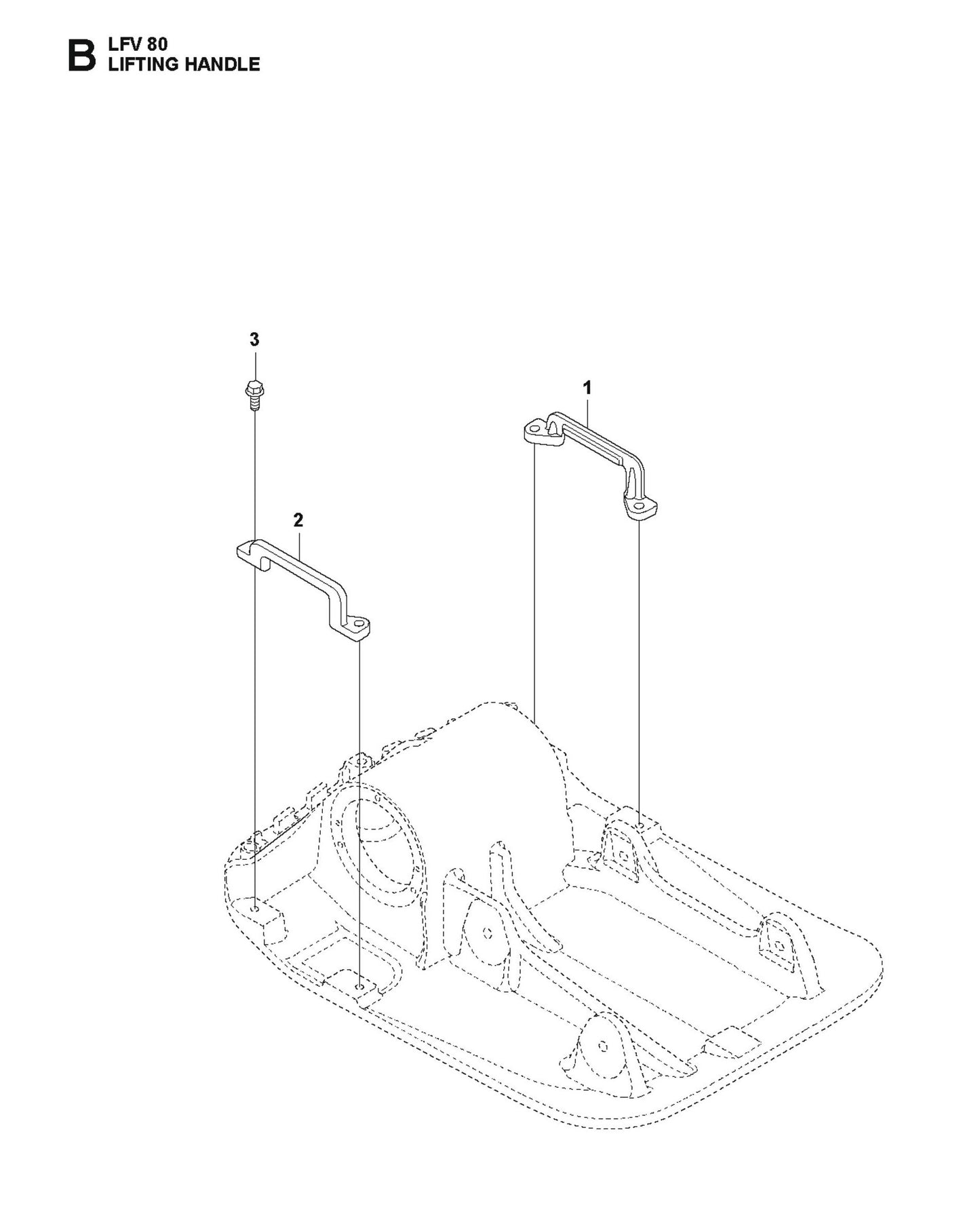 Lifting Handle Parts For LFV 80 By Husqvarna