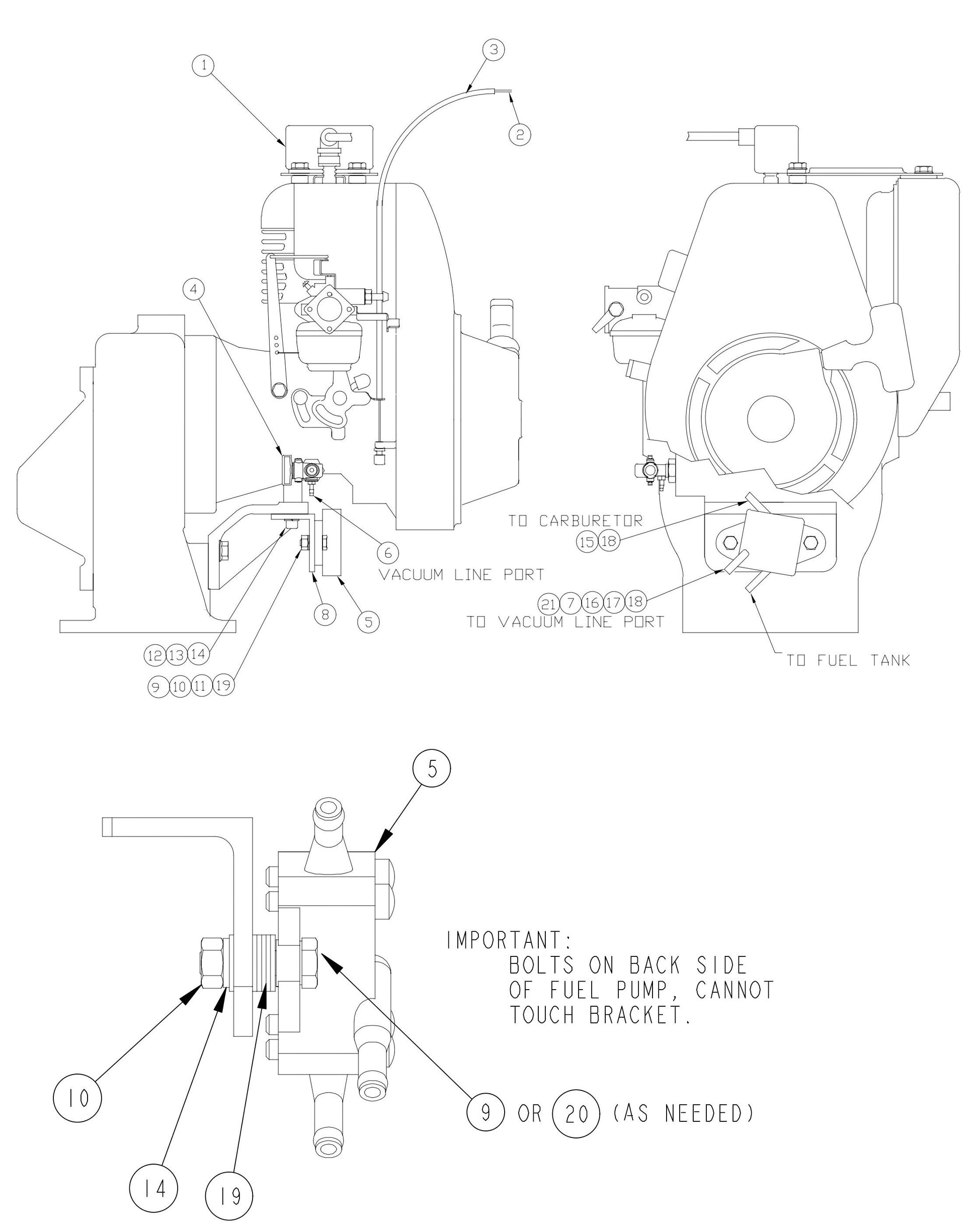 270 Lo- Profile Robin Oil Engine Assembly Parts By MBW