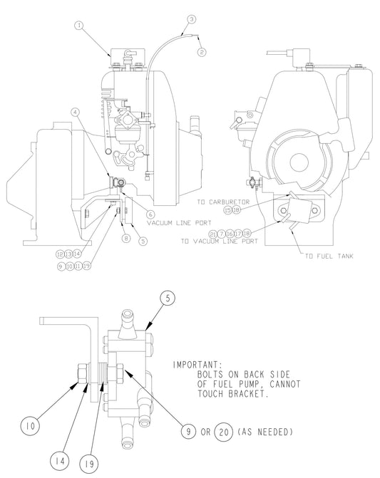270 Lo- Profile Robin Oil Engine Assembly Parts By MBW
