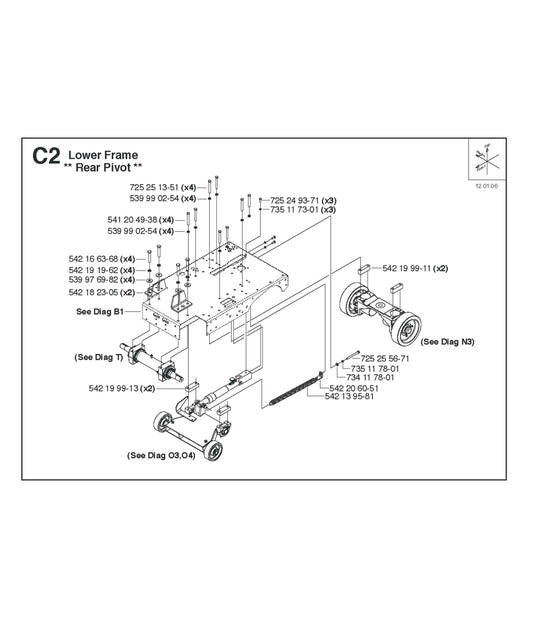Lower Frame-Rear Pivot Parts for FS4800 D By Husqvarna