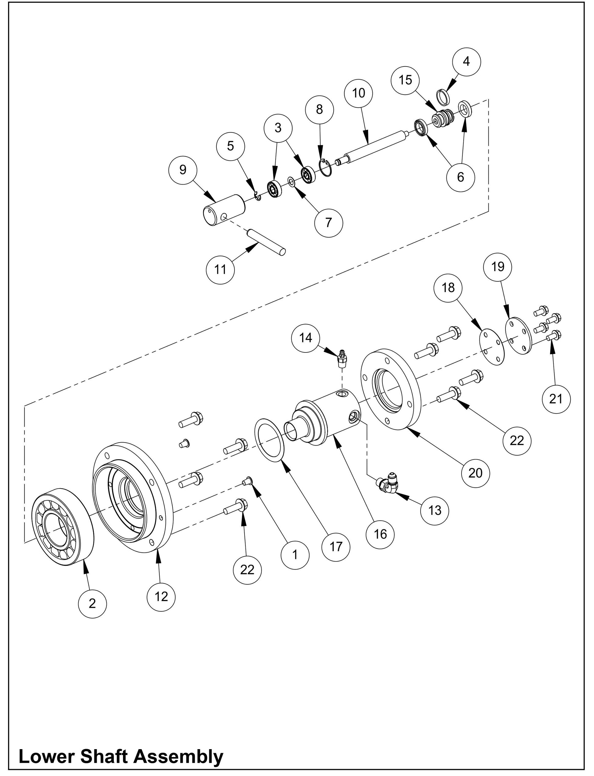 GPR135 Lower Shaft  Assembly Reversible Plate Compactor Parts By MBW